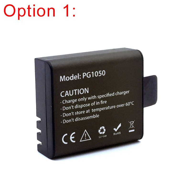 Voor EKEN Accessoires Set Dual Charger 1050mAh Li-Ion Batterij Autolader Beugel Monopod Opbergdoos Voor H9 H9R Action camera: option 1