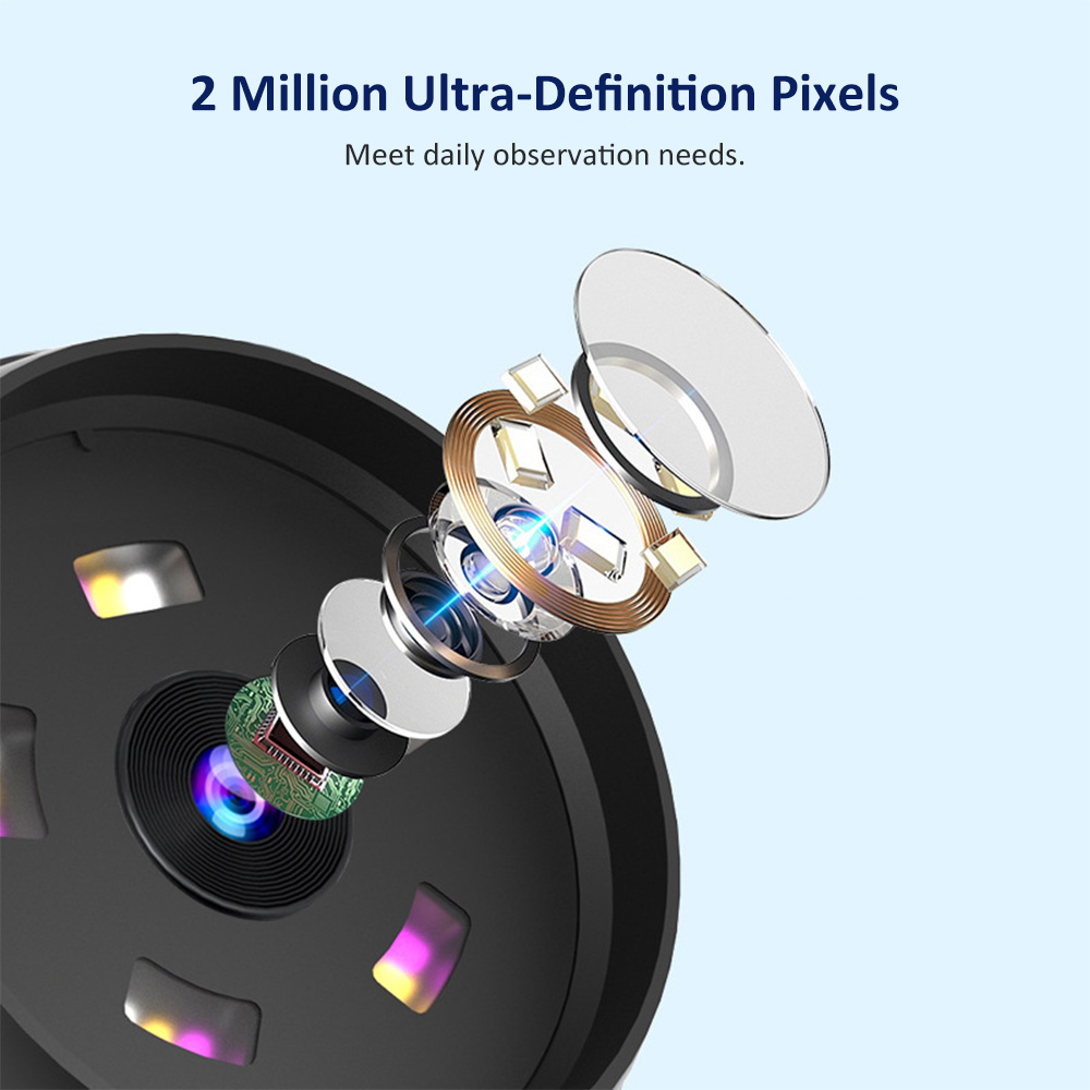 Lupa Digital de mano Pantalla IPS de 2,8 pulgadas Lupa portátil de 2MP 1000X con luz 4 botones de zoom Microscopio digital