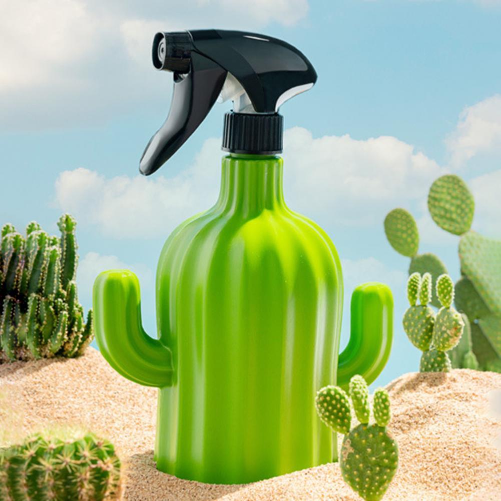 500/750/1000Ml Cactus Vorm Water Blikjes Leuke Binnenplaats Spray Fles Slijtvaste Kunststof Lekvrije watering Plant Spray Ketel