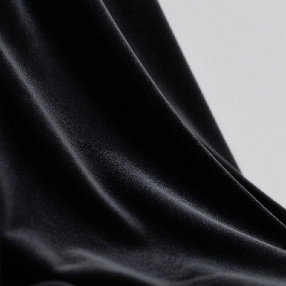 1 tela de terciopelo para bolso DIY, fondos de vestido Formal decoración para de boda cortina de tela Drap Material DIY hecho a mano: Negro / 2 Yardas