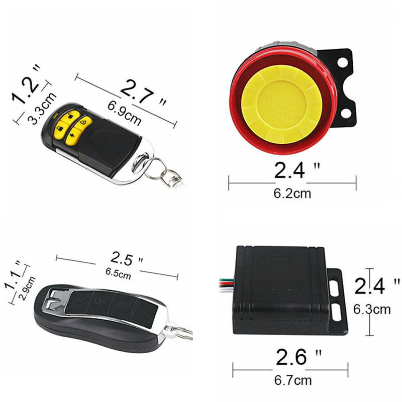 1 sæt 12v motorcykel cykel tyverisikring alarm system scooter 125db fjernbetjening nøgle skal motorcykel højttaler