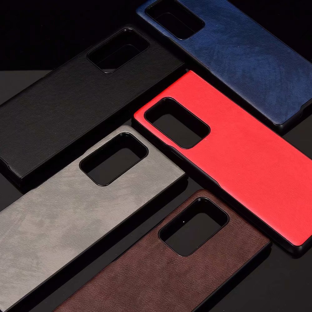 For samsung galaxy z fold 2 -deksel litchi striae hardt pc-deksel til samsung galaxy z fold 2 5g- deksel støtsikre coques