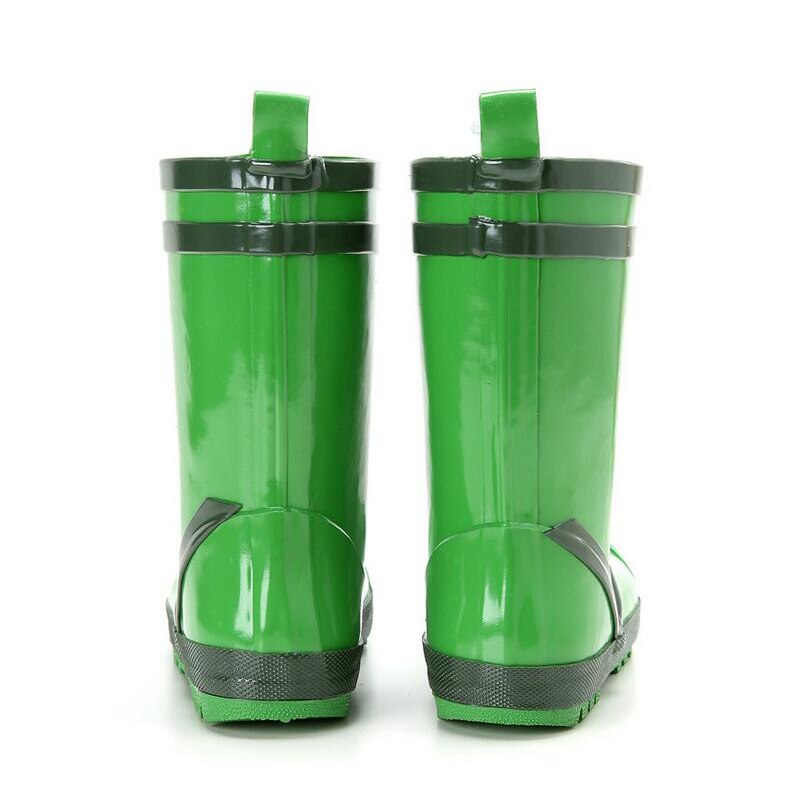 Kids Frog Rain Boots Children Boy Girl waterproof Rain Shoes Baby Tollder Cute Anti-Slip Rubber Rain Boots Shoes Red size 25-32