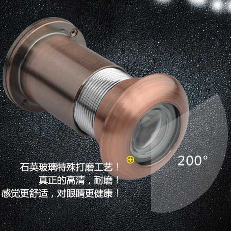 1 st 220 hd anti-tittande dörrvisare 16 26 35mm matt hd-lins med lock metall cat eye-säkerhet för hemdörrsvy