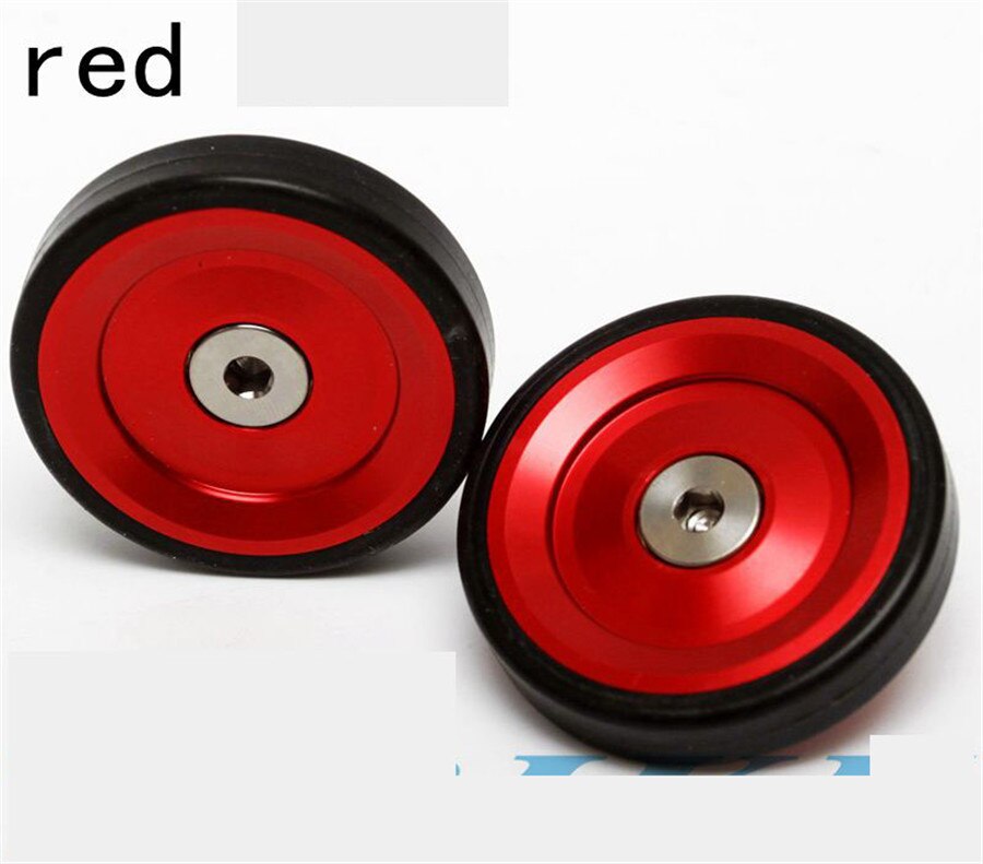 6 farver 26g lethjul til brompton cykel easywheels reoler 46mm aluminiumslegering cnc let hjul med bolte ultralette støvtætte 2019: Rød