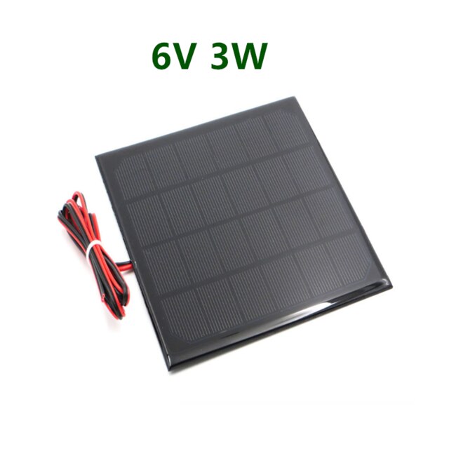 DIY KIT 6V 3W Solar Panel with 0.6A Solar lamp Light controller 3.7V 6V 600ma with 3.7V 5W LED: 6V 3W Solar panel