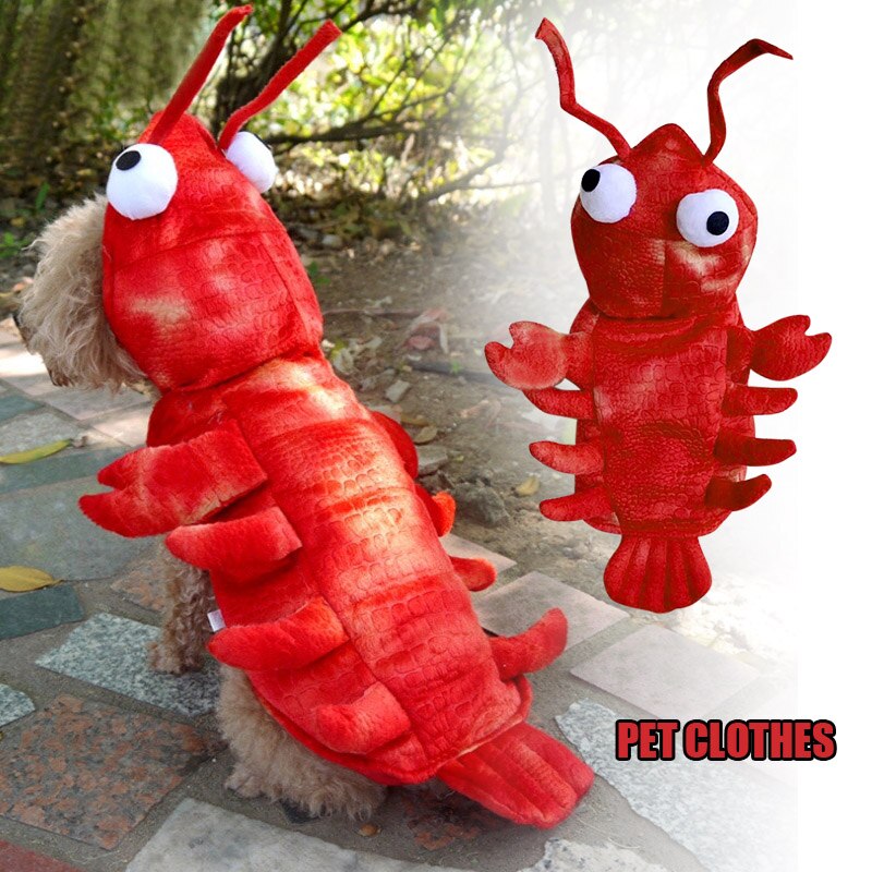 Winter Dog Clothes Halloween Lobster Costume Cat Christmas Suit Dogs Pet Overalls Funny Clothing for French Bulldog AUG8