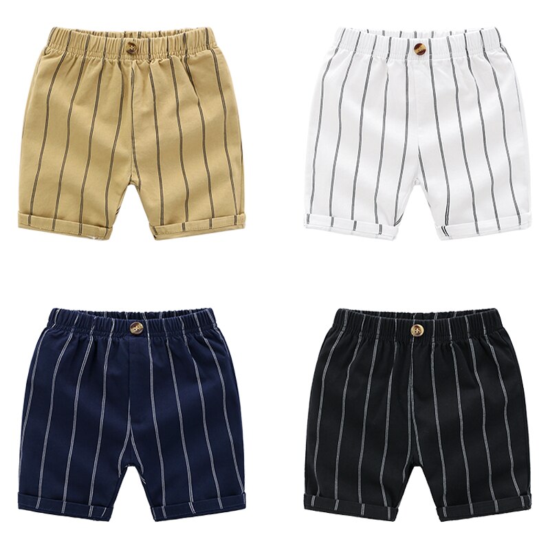 De peach sommer baby drenge stribede shorts børn bomuld fritidsbukser børn løse strandshorts til drenge tøj alder 2-6 år