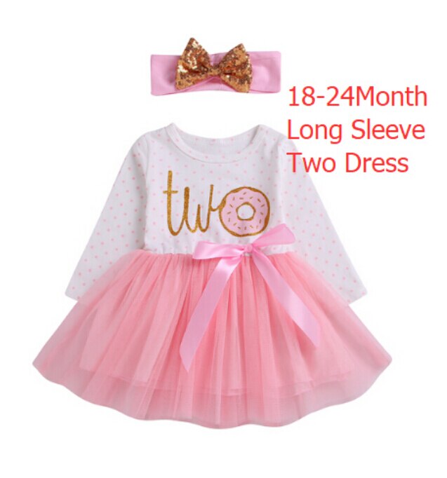 1st 2nd 3rd Third Birthday Donut Polka Dot Dress Girls Toddler Outfits Tutu Dresses Princess Party Dress: 11