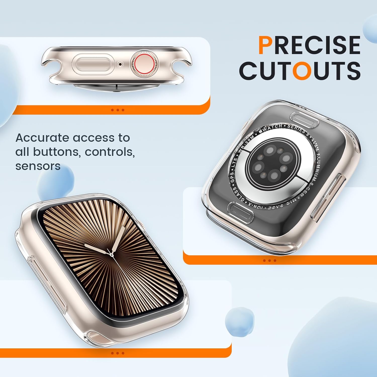 Custodia per orologio mezza copertura per Mela guarda ultra 10 9 8 7 44/40/41mm Custodie morbide in silicone per IWatch serie 49 45/42/46MM Accessori