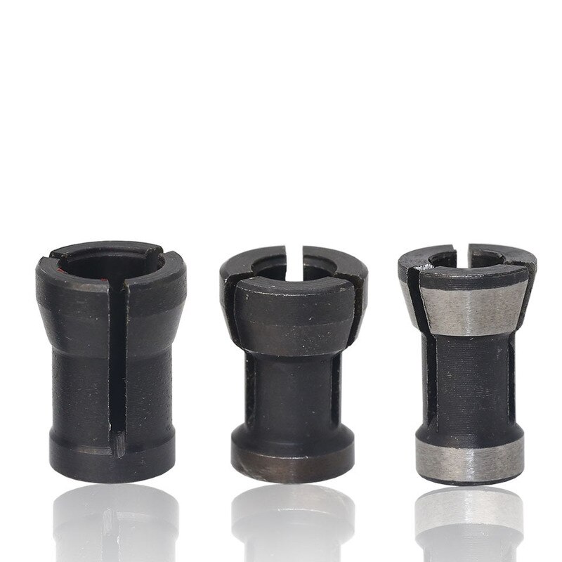 3 Stks/set Hoge Precisie Spantang Converter Adapter 6.35 Mm/8 Mm/6 Mm Graveermachine Cnc Router bit Tool Houder Accessorie
