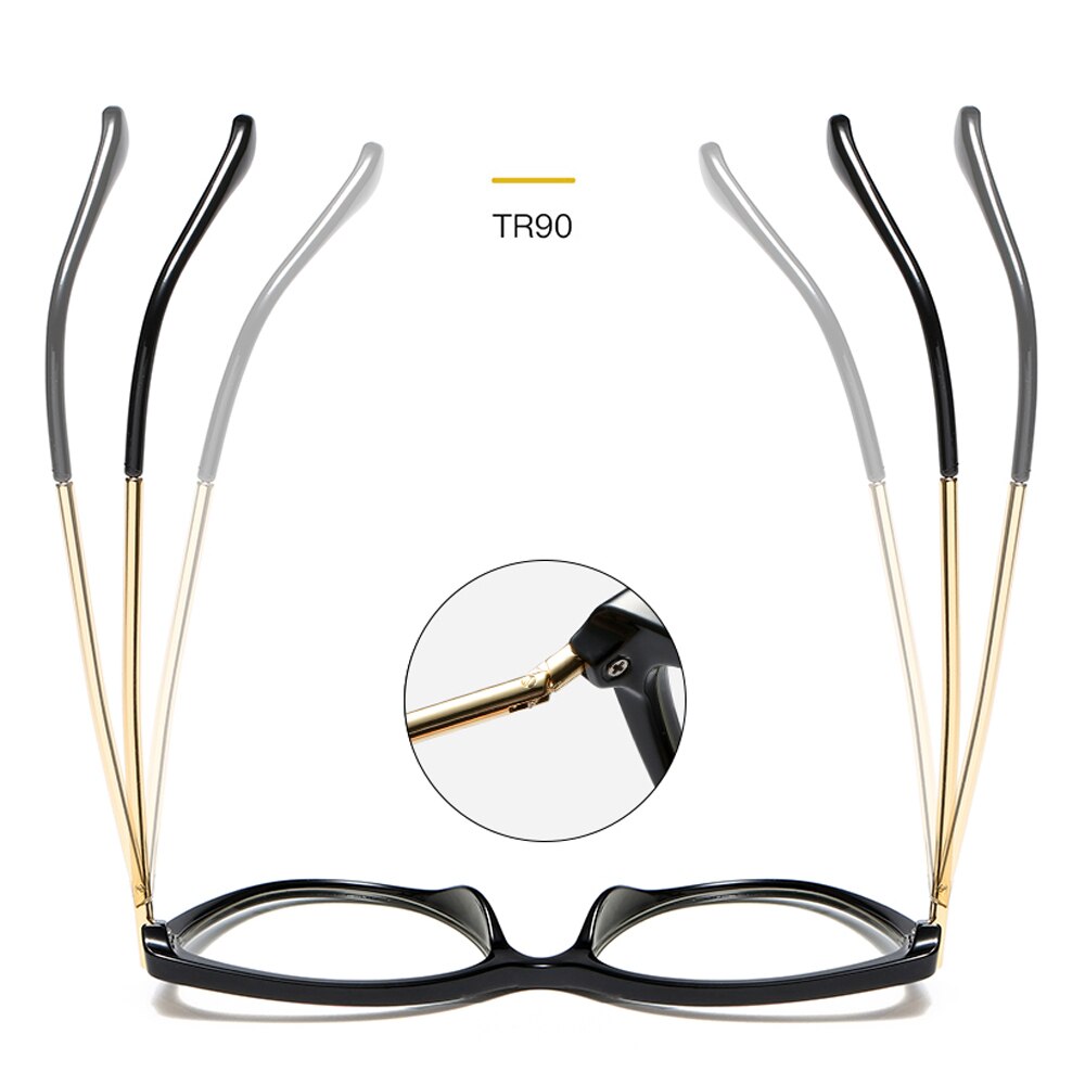 Kachawoo brillen Katze Auge retro Gold tr90 optische rahmen brillen frauen klare linse aufbringen stil neue jahr