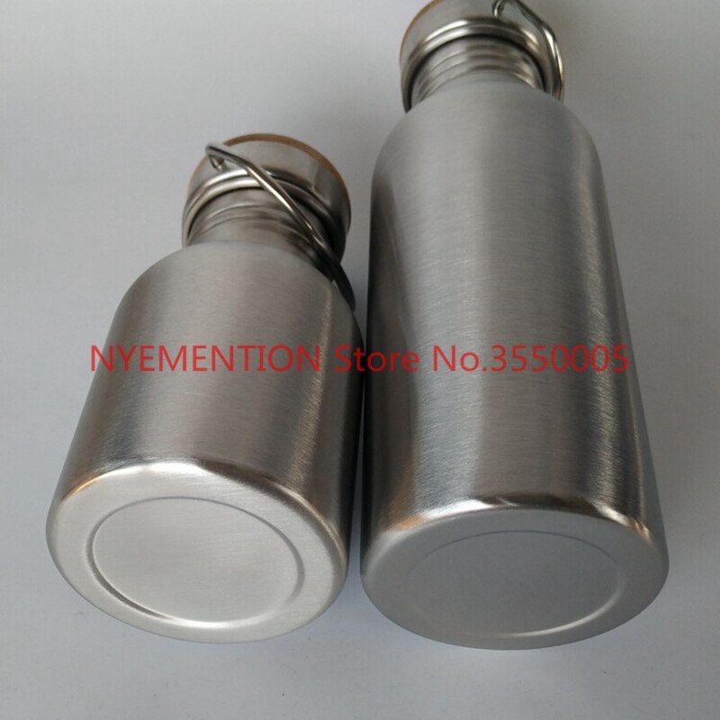 Stainless Steel Thermos Double Wall Vacuum Insulated Water Bottles Flask Mug Cup Tumbler with Bamboo Cap BPA