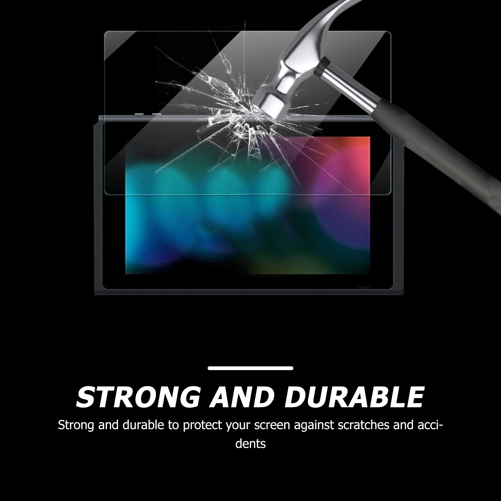 2PCS Console Screen Protector Compatible For Switch OLED Tempered Glass Film