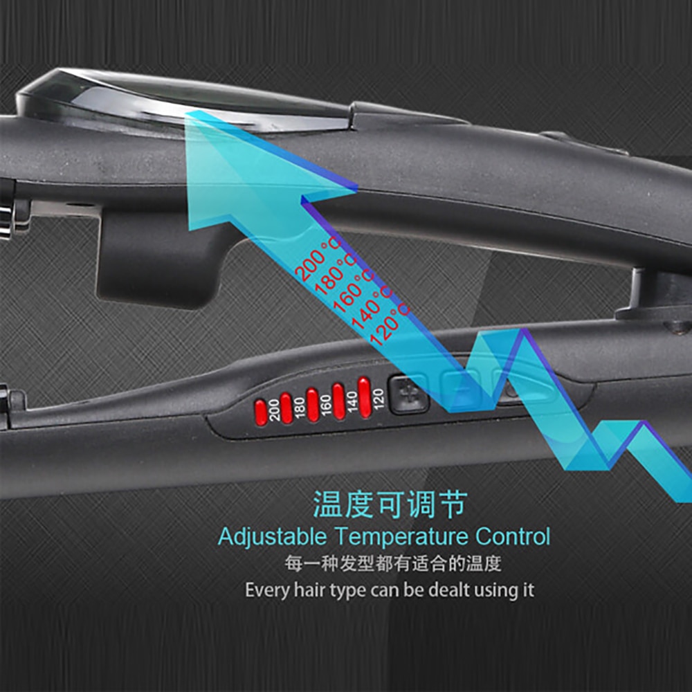 Huishouden Stoom Stijltang Straight Curl Dual-Gebruik Steil Haar Clip Stijltang Keramische Snelle Warmte Anti-Brandwonden