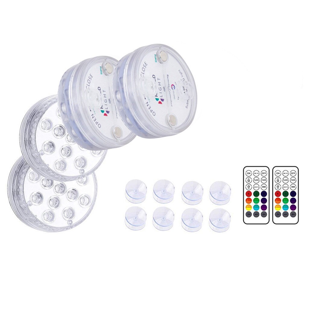 13 LED Lights Waterproof Remote Decoration Pool Pond Centerpieces Foundation: B