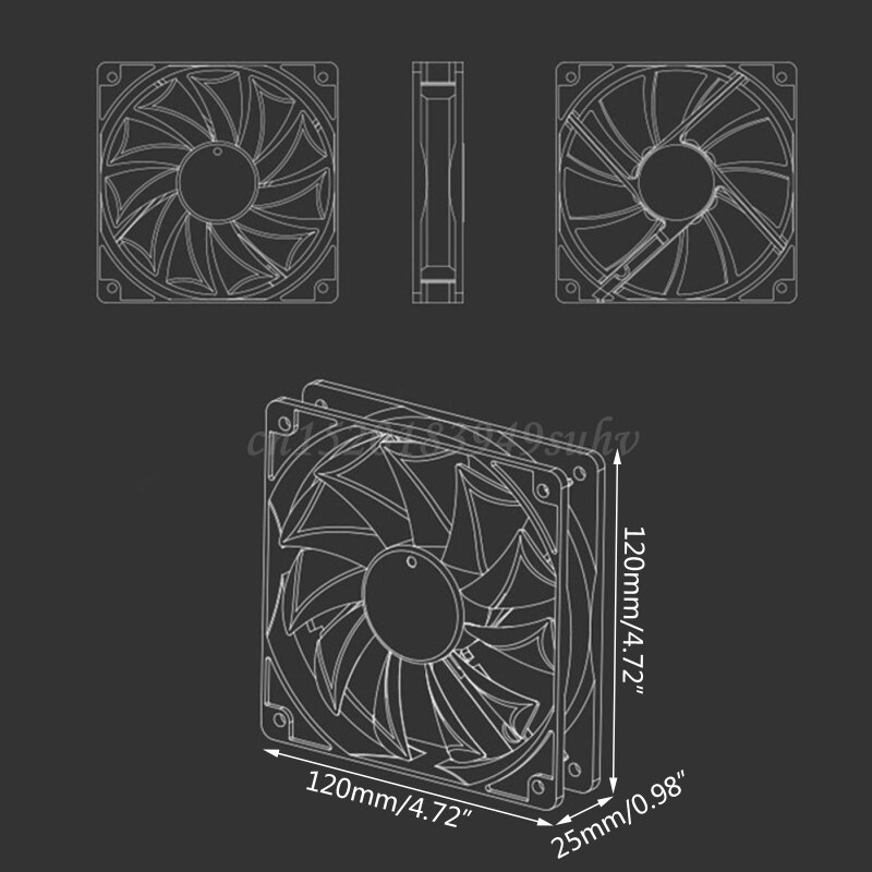 4 Pin 120MM 1800RPM PWM PC Case Fan Speed Adjustab Grandado 4-pin-120mm-1800rpm-pwm-pc-case-fan-speed-adjustab-grandado