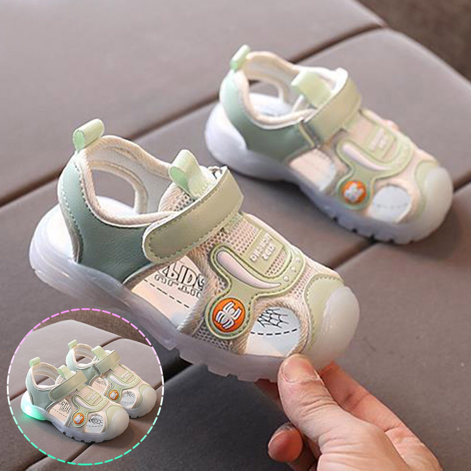 Toddler Kids Sport shoes Summer Boys Girls sandales Baby Sandals LED Luminous Shoes Sneakers Children beach sandals sandalias