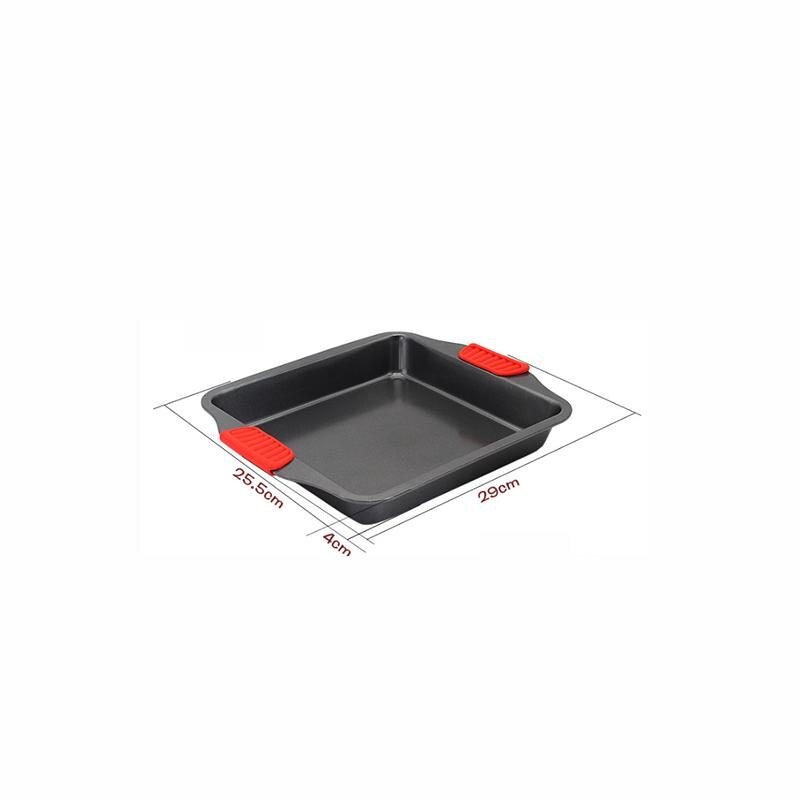 Carbon Steel Baking Tray Square Rectangle Baking Pan Sheet Nonstick Oven Baking Dishes Pans for Home Baking Kitchen Supplies: Square