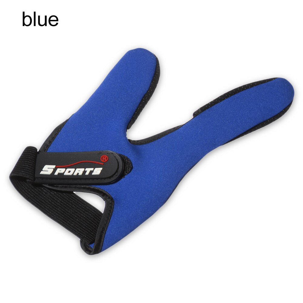 1Pc Non-Slip Single Finger Protector Fishing Gloves Fishermen One Finger Casting Glove Blue/Red/Black Fishing Accessories: blue2