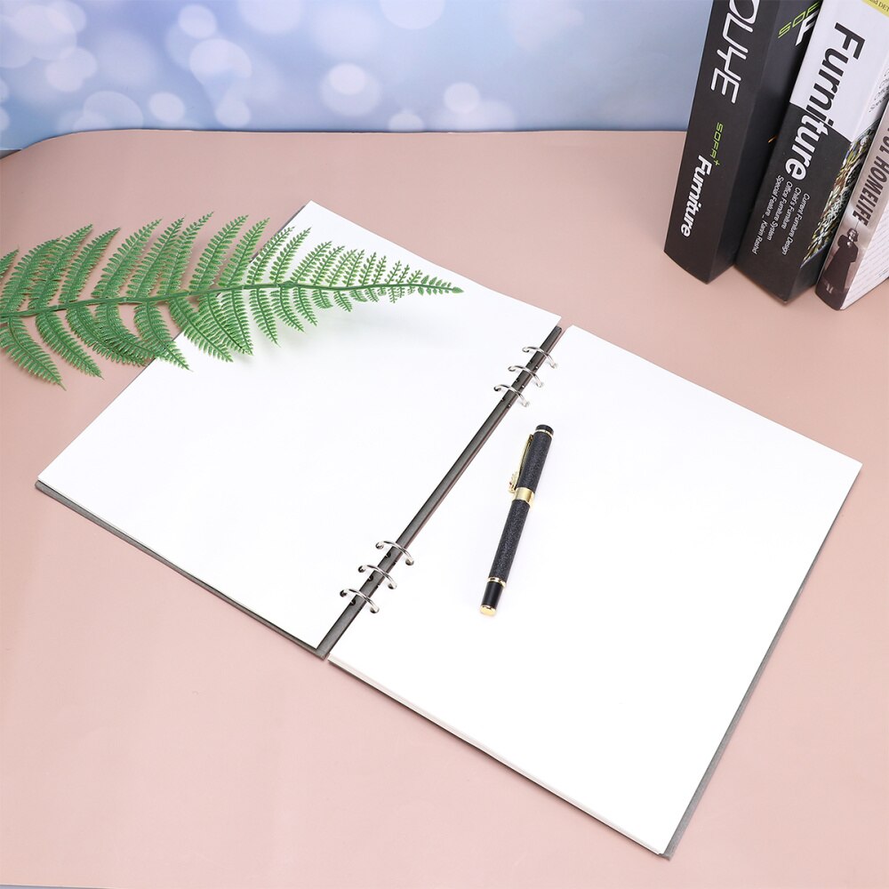 Sketch Notebook Blank Notepad Drawing Paper Painting Art Replacement Paper Supplies for Artist School (Black): Grey