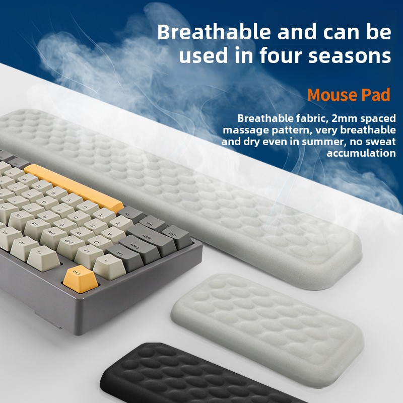Tastatur-Maus-Handballenauflage, ergonomisches Büro, schützt und entspannen, Handgelenk-Erinnerung-Schaum-Mauspad, Computer-Notizbuch-Mauspad