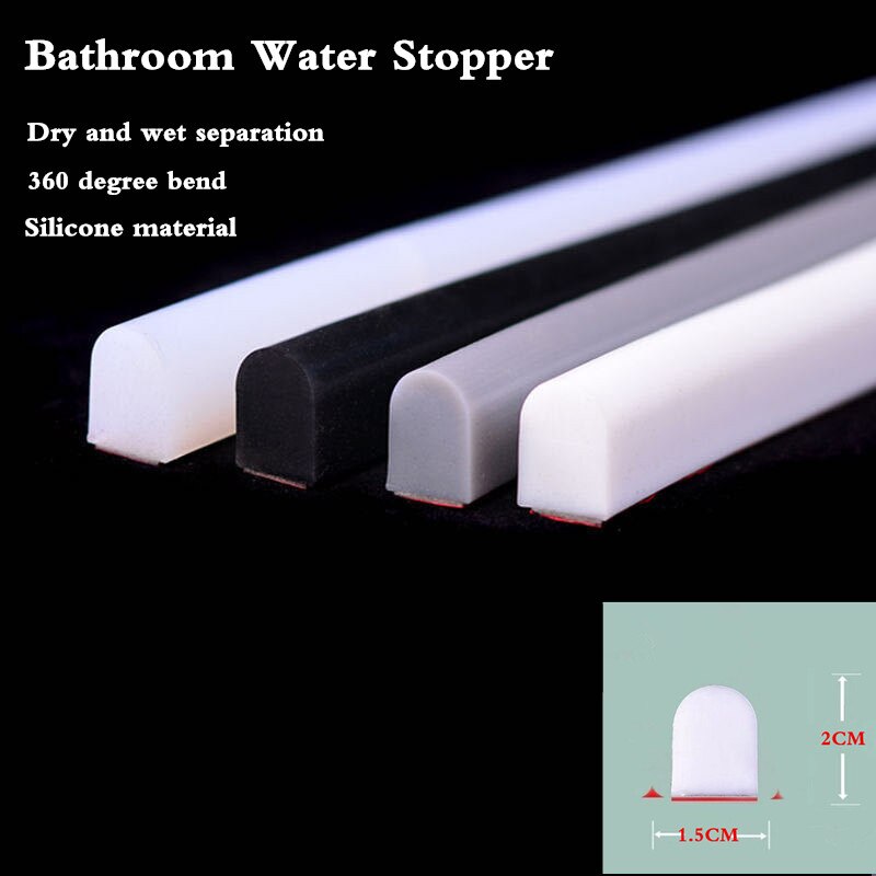 Badkamer Waterstopper Waterkerende Strip Buigbare Badkamer Deur Wasmachine Douchedrempel Water Douche Dam Barrière