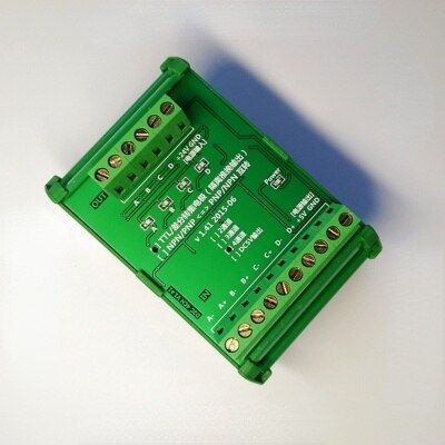 2/4 channel differential signal conversion Single-ended collector servo encoder 2MHz converter board with PLC fully compatible: 4 channel