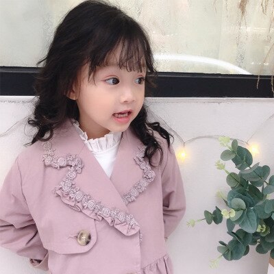 Babymeisjes windjack jassen herfst winter kindermeisjes effen lange casual windjack prinsessenjassen trenchcoat bovenkleding
