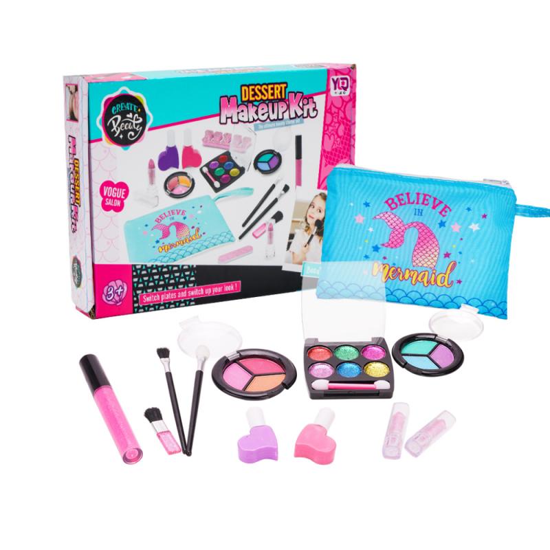 12pcs/set Girls Makeup Set Princess Washable Cosmetics Make Up Set Kids Pretend Game Children Make-up Toy Kids Girls: Make Up