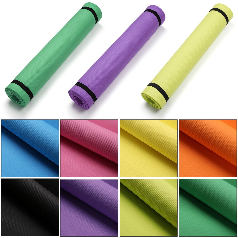 1pc 4mm fargerike myke eva antiskliteppe yogamatter gymnastikk sport helse gå ned i vekt fitness treningsunderlag sport yogamatte