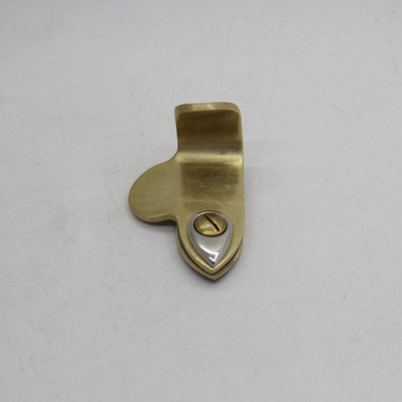 Saxofoon Sax Duimsteun Haak Alto Sax Reparatie Onderdelen Messing Ongeverfd + Vinger Greep Pad Saxofoon Sax Duimsteun haak 1 Pcs