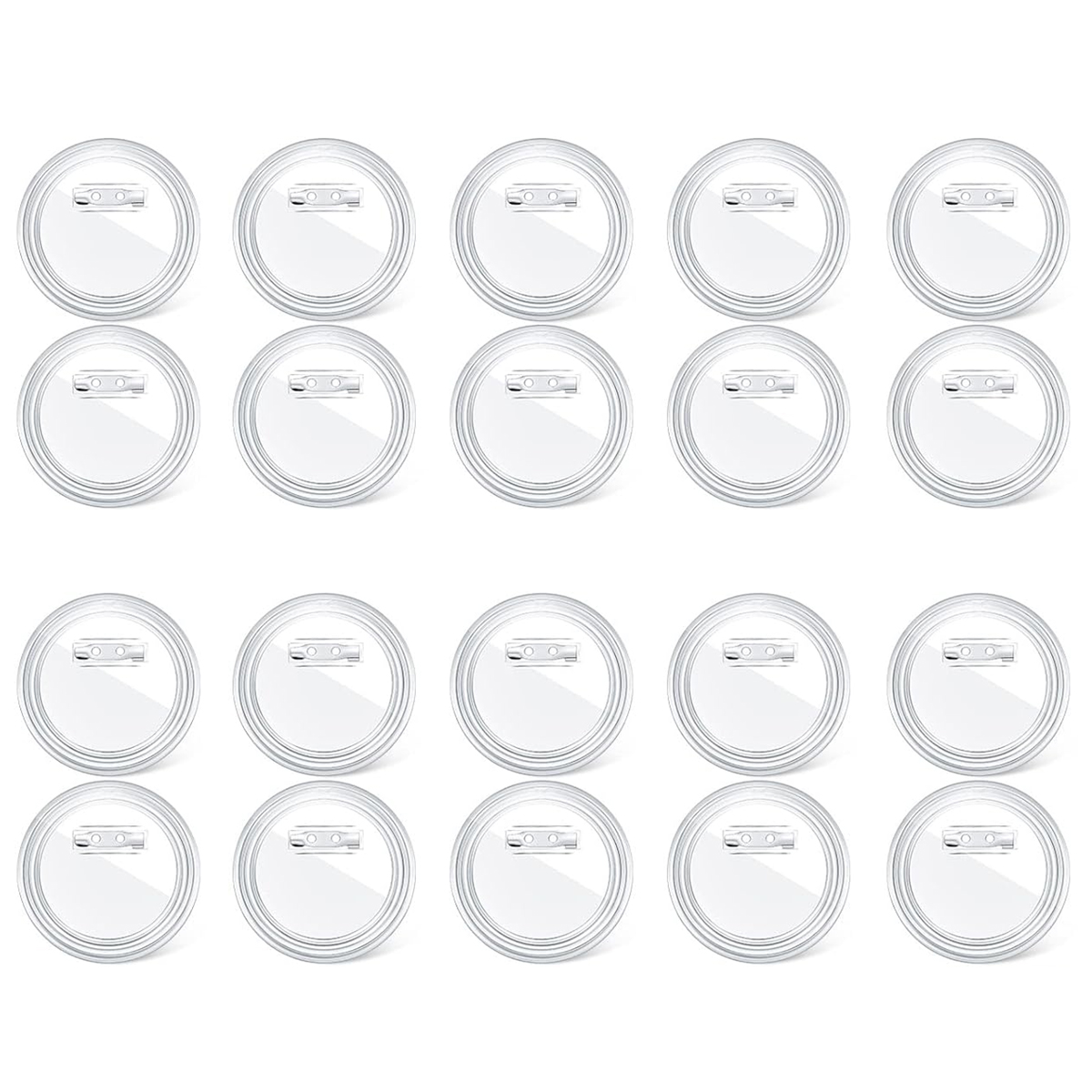5–20 Stück Acryl-Anstecknadeln, 5,6 cm, transparente Anstecknadeln, Tasten, Anstecker-einstellen, Taste-Hersteller-Rohlinge für Heimwerkerbedarf: verrotten