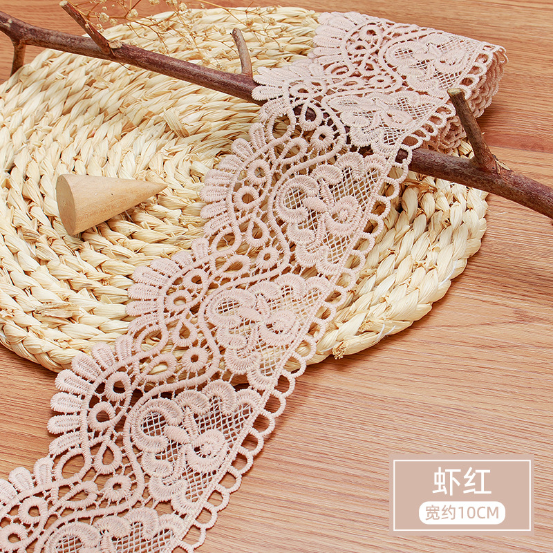 3 meter bloemen geborduurd kant lint DIY kleding naaien stof 10 cm handgemaakte ambachten materiaal uitgehold wateroplosbare tape: Antique Zinc