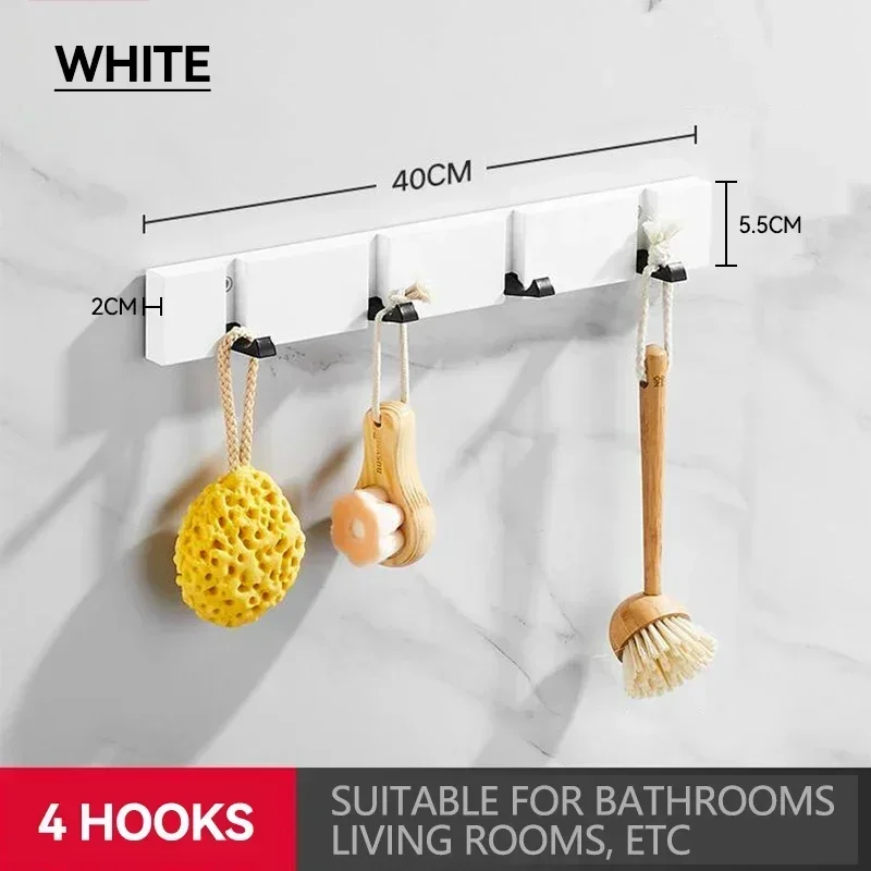 Opvouwbare Bamboe Onzichtbare Badkamerhaak Houten Ophanghaken Jas Handdoekhangers Huishoudelijke Boomstammen Witte Antieke Kleur Rijhouder: Rood