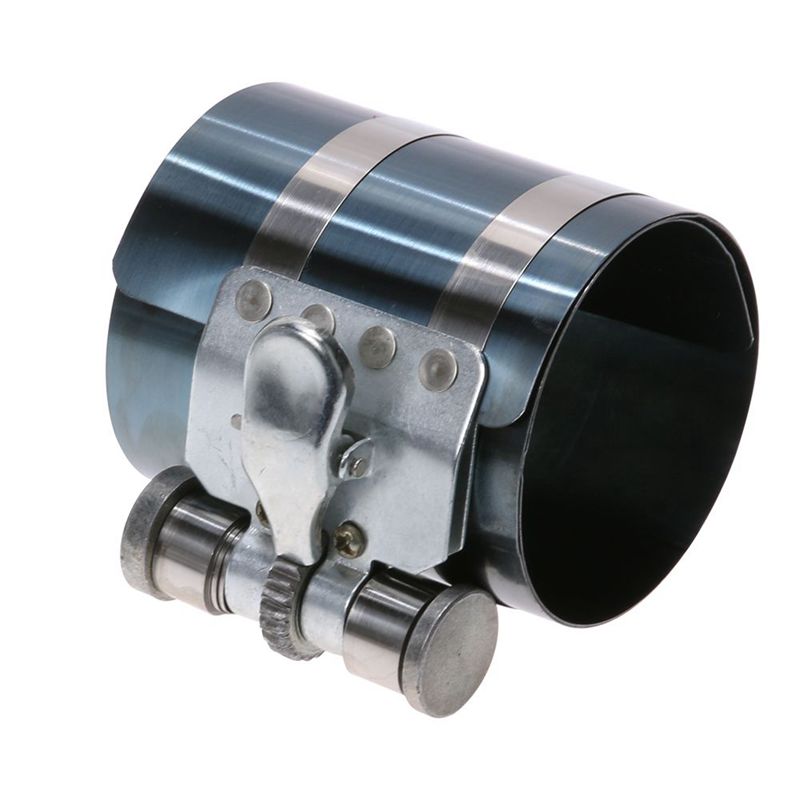 4 inch 53-175mm Steel Car Engine Piston Ring Compressor Tool Installer Band Ratcheting with L Socket Head Hex Wrench