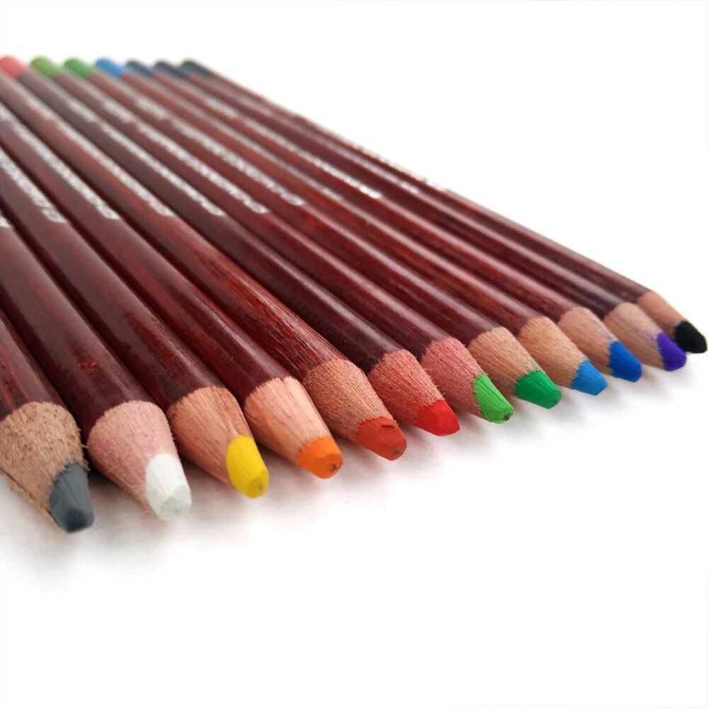 Lápices de colores Pastel para dibujar, material escolar, suave, , Artista, 12