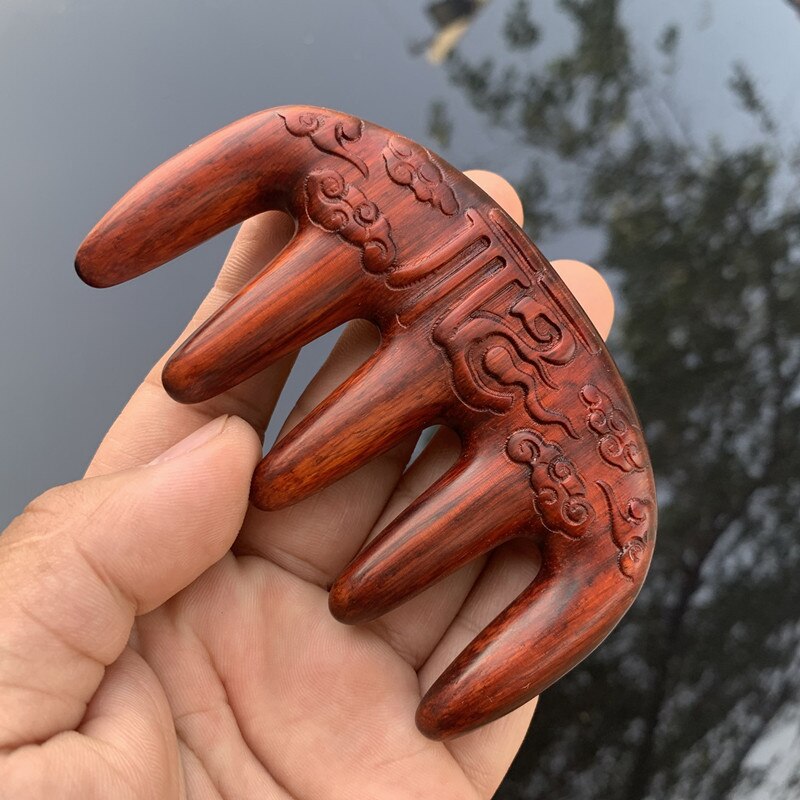 Masajeador de madera para la cabeza, peine de masaje para raspar Meridianos, estimulación de acupresión del cuero cabelludo, reflexología, terapia de relajación muscular corporal: 34