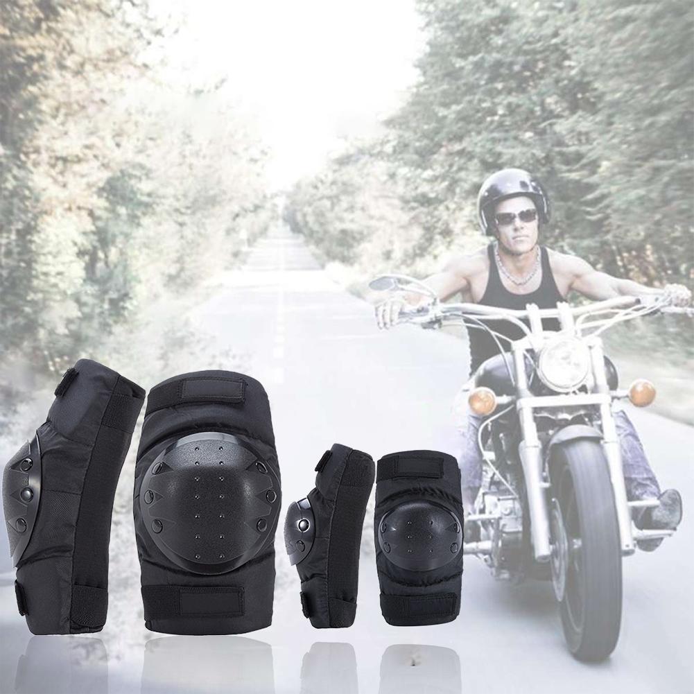 4 Stuks Anti-Val Motorfiets Kniebeschermers Elleboog Pads Set Pe Elleboog Bewakers Light Knee Pads Protector Voor rijden Proteccion Moto