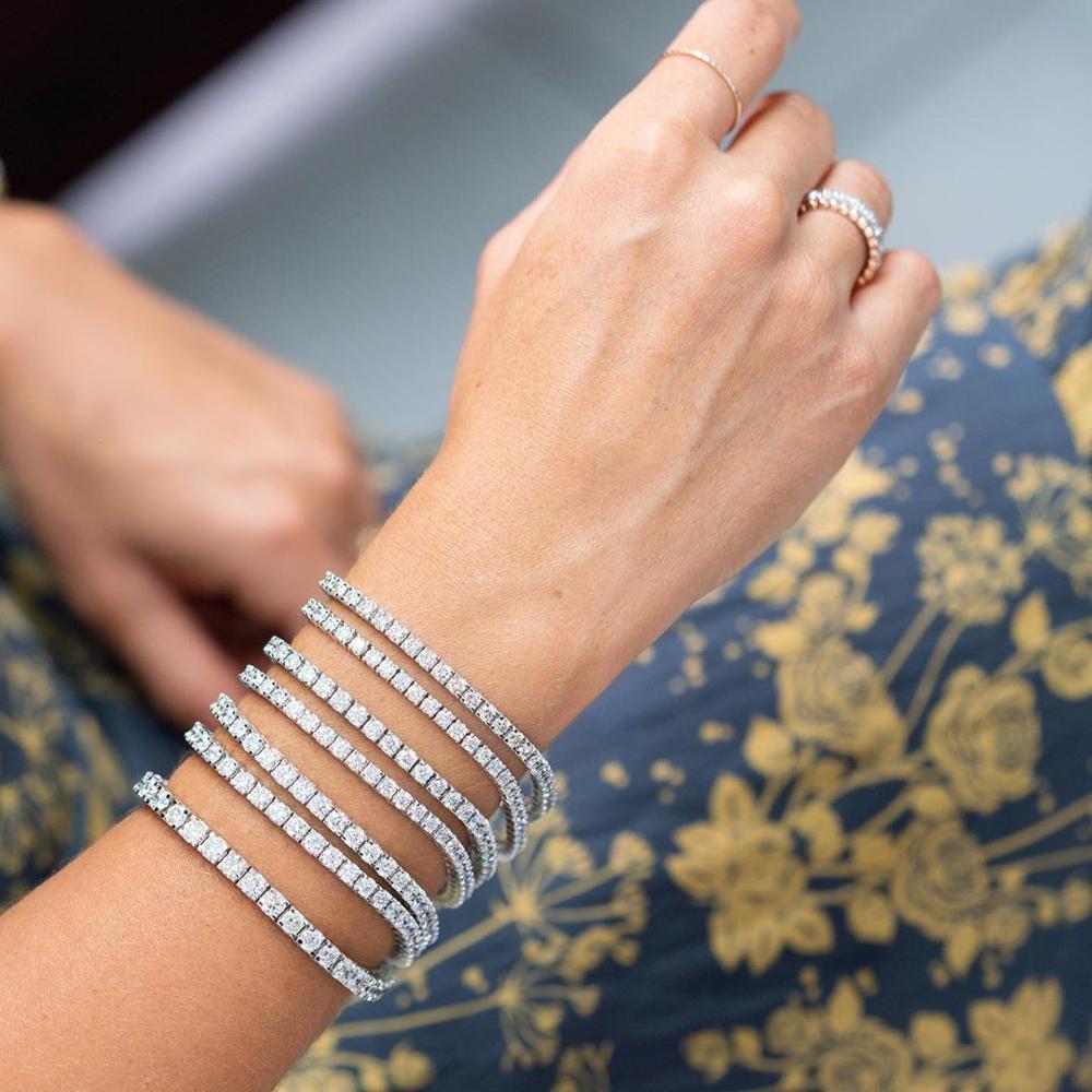 4mm luksus runde 925 sterling sølv armbånd armbånd til kvinder jubilæum smykker bulk sælge moonso  s5787