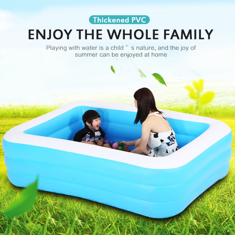 1.2/1. Kids Inflatable Pool Children's Home Use Paddling Pool Large Size Inflatable Square Swimming Pool For Baby
