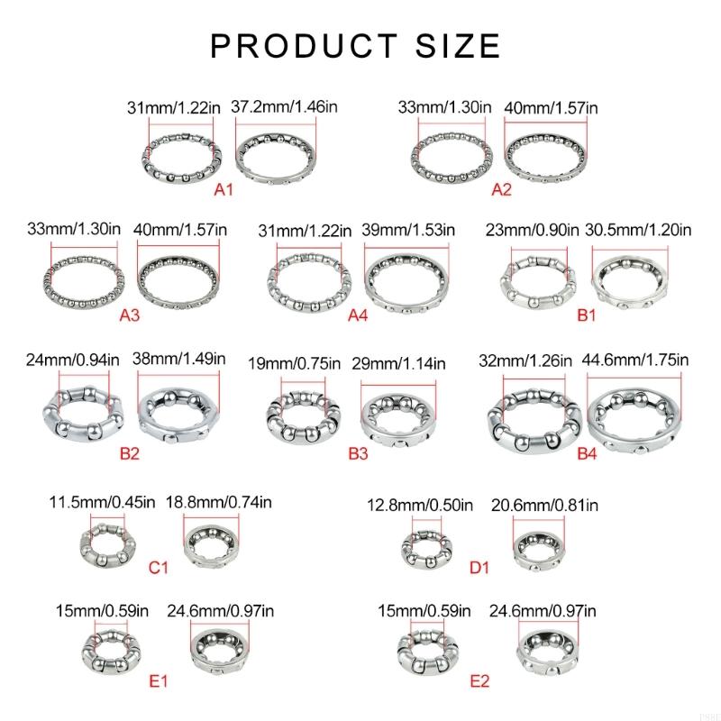 P88E 8pcs Bicicletas bicicleta Forquel Buardador soporte Bottoming Bolas acero carbono Retener los auriculares