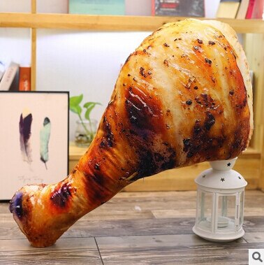 Funny Chic Food Shaped barbecue Novelty Cushion Bedroom Dorm Room Family Room Decorative Pillow: Black