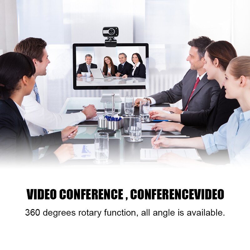 USB 2.0 HD Webcam Desktop Laptop PC Video Calling Camera Adjustable with Microphone D6