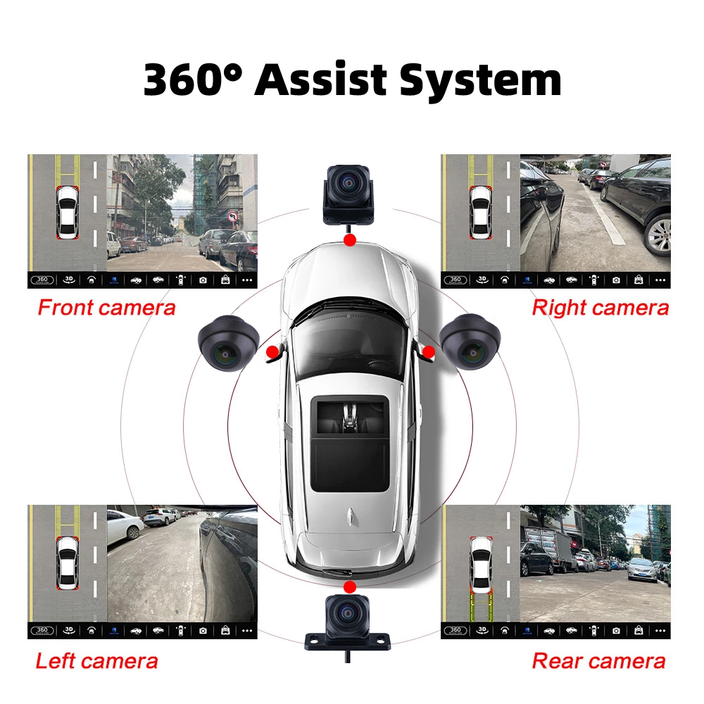 Cámara 360 para Android multimedia 360 accesorios panorámicos para coche Android Radio 360 ° Cámara Panorámica HD