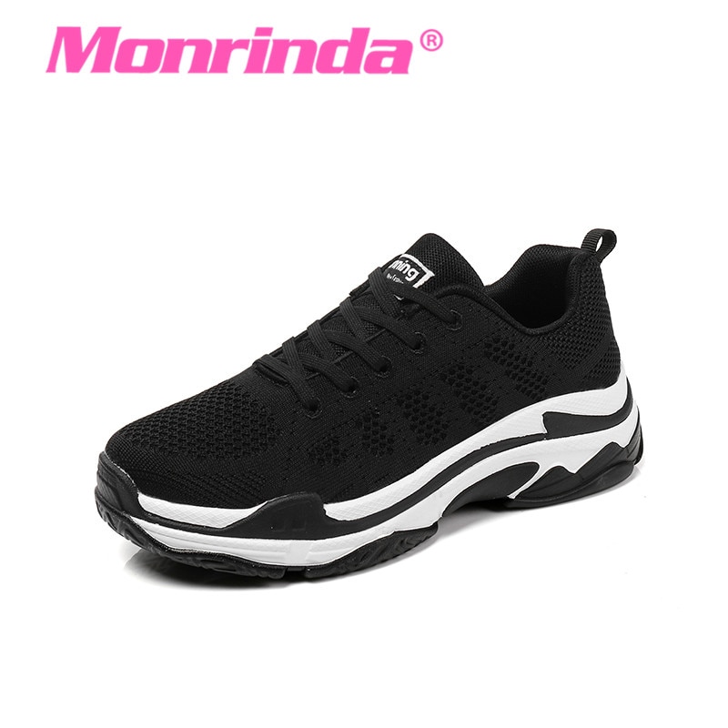 Women Running Shoes Breathable Sneakers for Woman Comfortable Black Gym Sports Shoes Zapatillas Mujer Deportiva Size 35-40