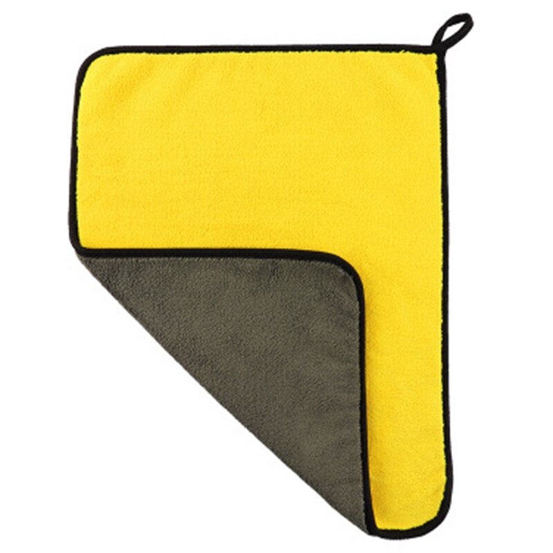 5 st biltvätt mikrofiberhanddukar super tjock plyschduk för tvätt rengöring torkning absorberar vaxpolering: Default Title