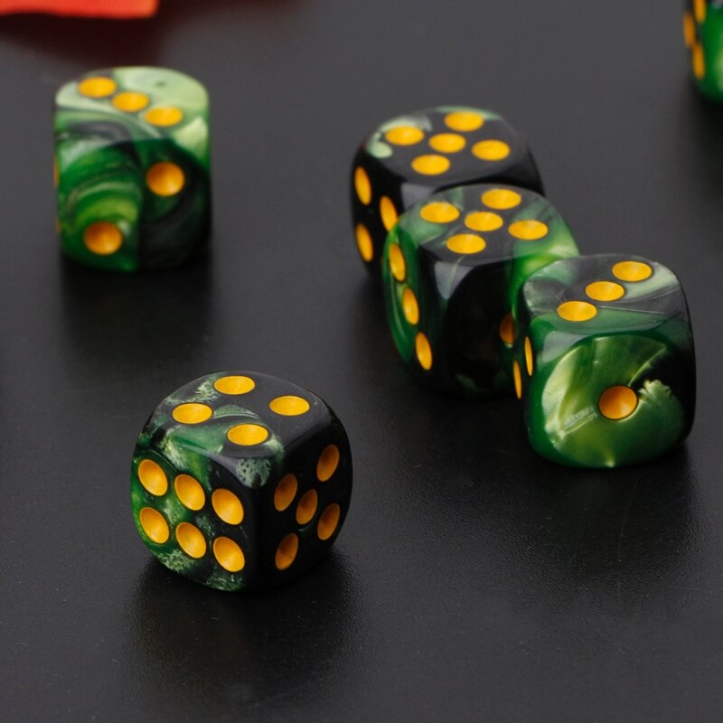 10pcs Six Sided 12mm Transparent Cube Round Corner Portable Table Playing Games