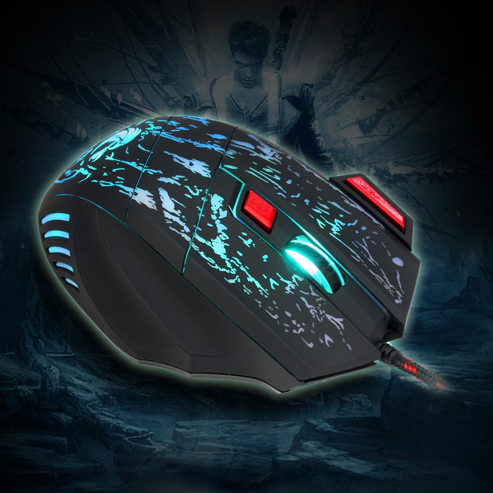 7 Buttons 5500DPI USB Optical Wired Gaming Mouse Mice For PC Laptop USB Wireless Mouse Computer Bluetooth Mouse Mic