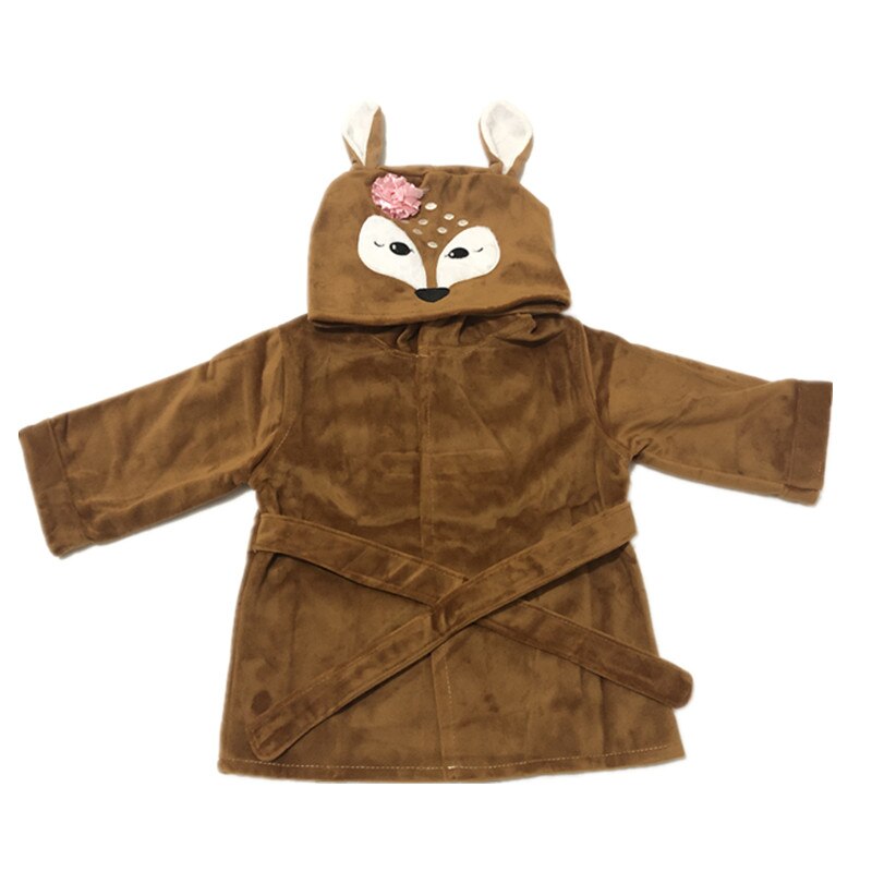 Peignoir à capuche pour bébé garçon, serviette douce et Ultra absorbante, bonne: deer girl